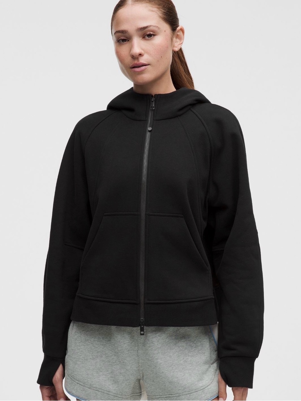 lululemon athletica Black Full‑Zip Hooded Sweatshirt